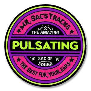 Pulsating Sac Mr. Sac's Tracks 80s Logo Sticker