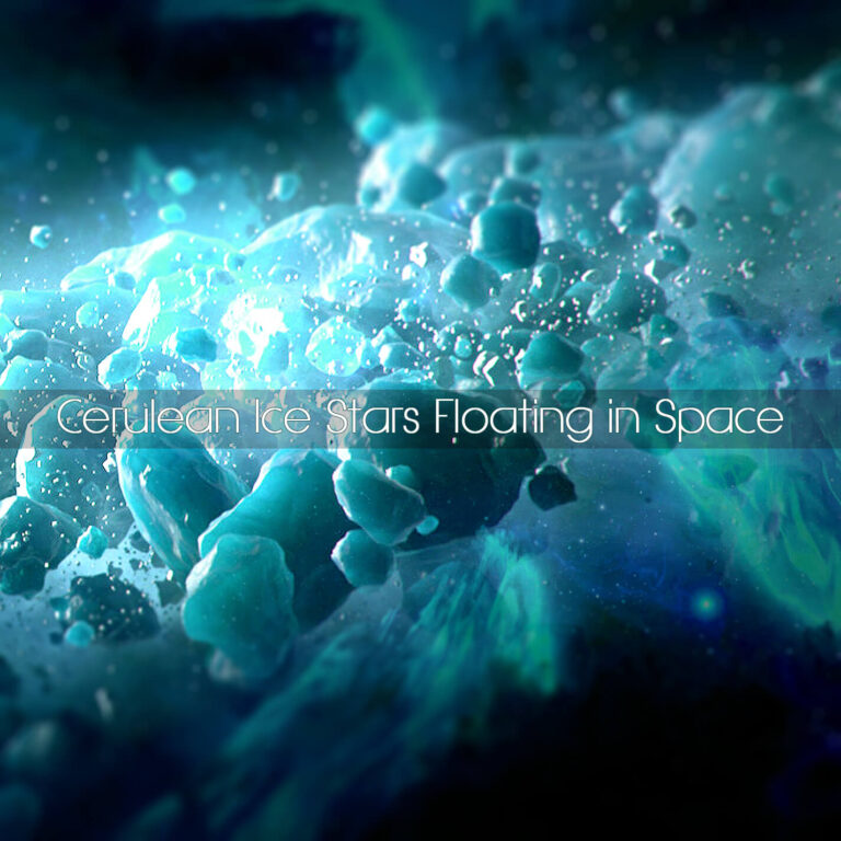 Cerulean Ice Stars Floating in Space