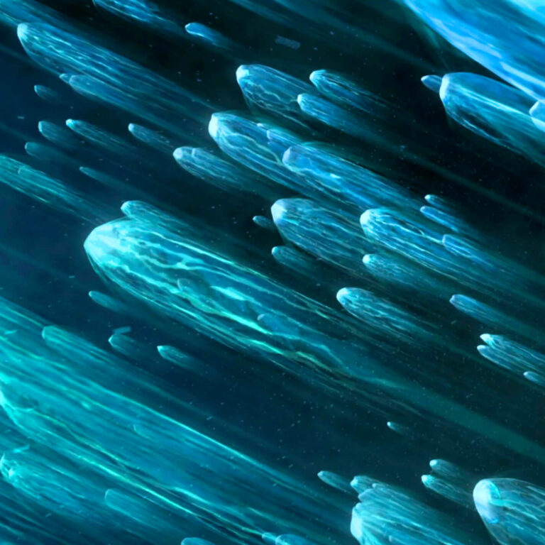 Cerulean Ice Stars Floating in Space back