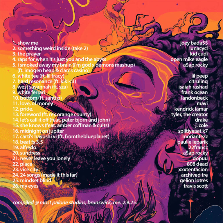 the infinite freedom of a silhouetted post malone car air freshener at dusk back