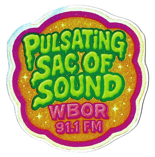 Pulsating Sac of Sound Scratch 'n Sniff Holographic sticker